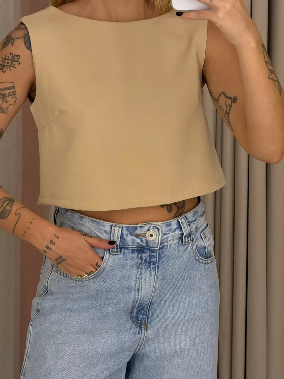 BLUSA JUNIA AMARRAÇÃO NUDE