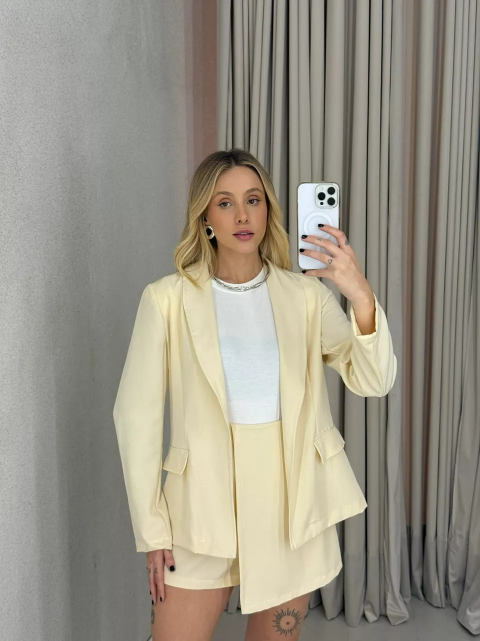 CONJUNTO CATARINE BLAZER MARFIM