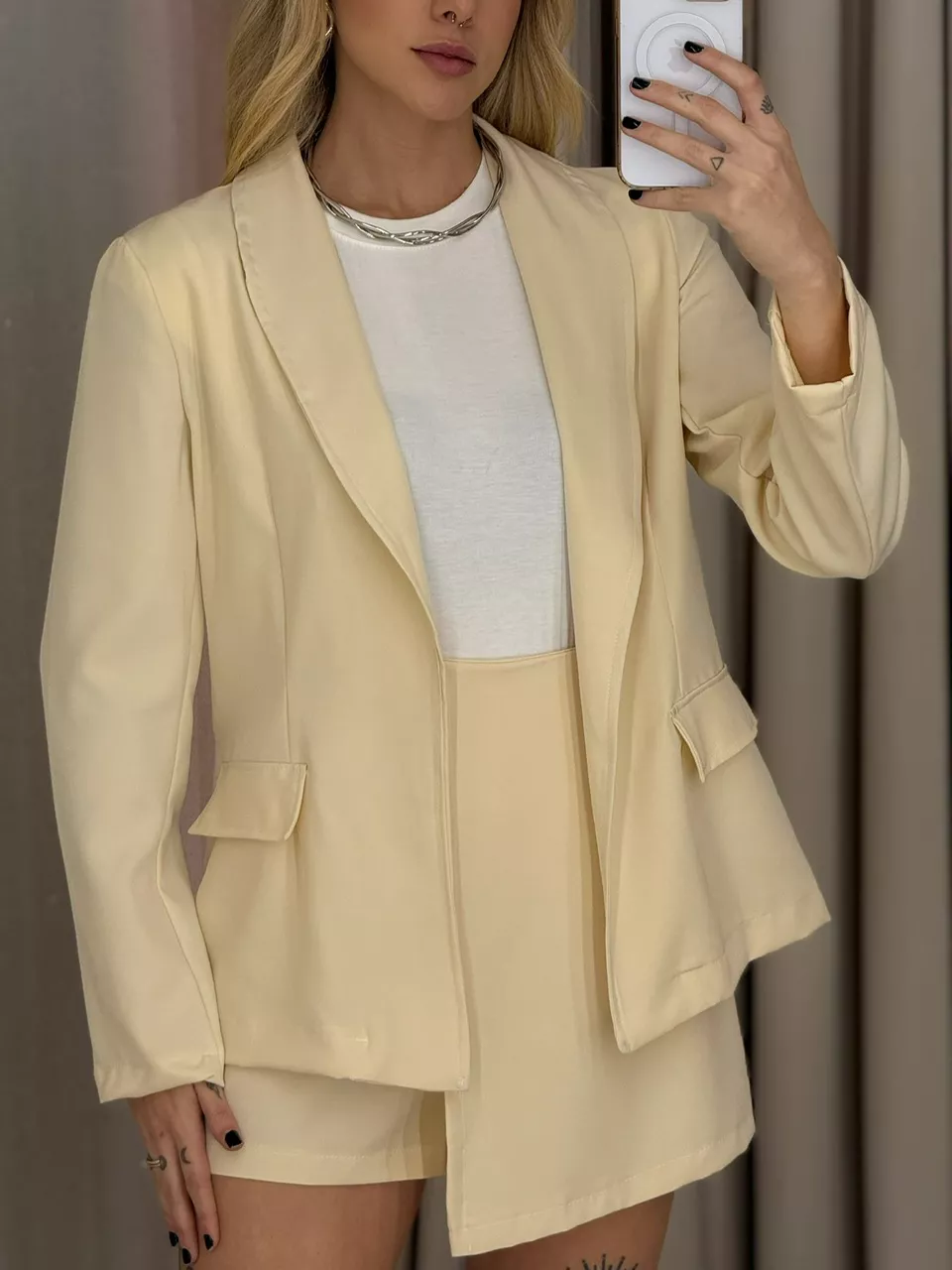 CONJUNTO CATARINE BLAZER MARFIM