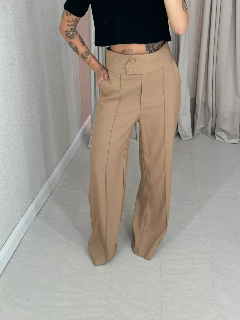 CALÇA MABEL PANTALONA NUDE - 0053510049 - CAROLLA FERRARO