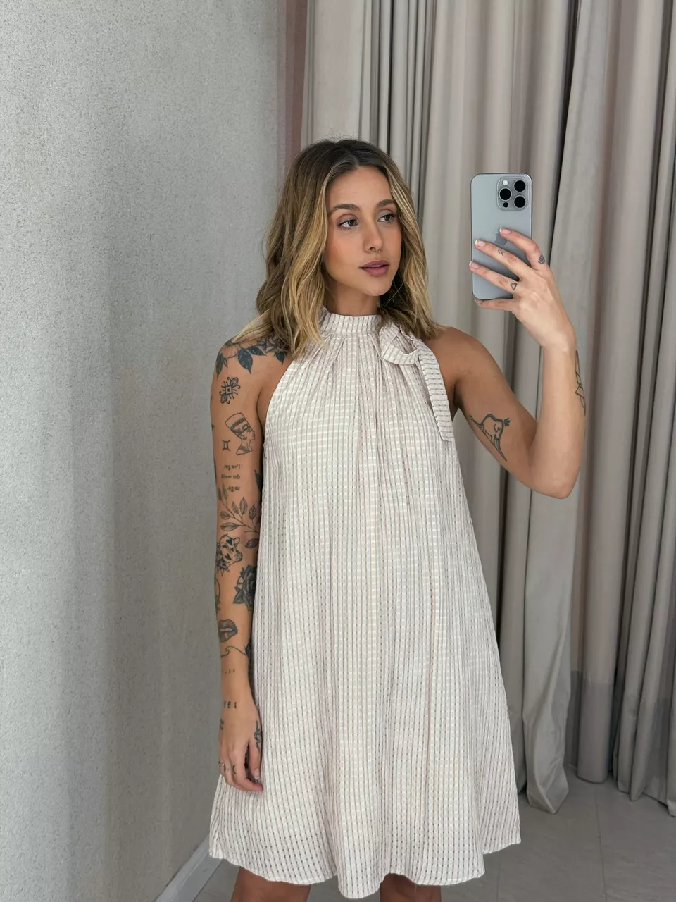 VESTIDO MARIA LUÍSA CAVADO NUDE - 0056750049 - CAROLLA FERRARO