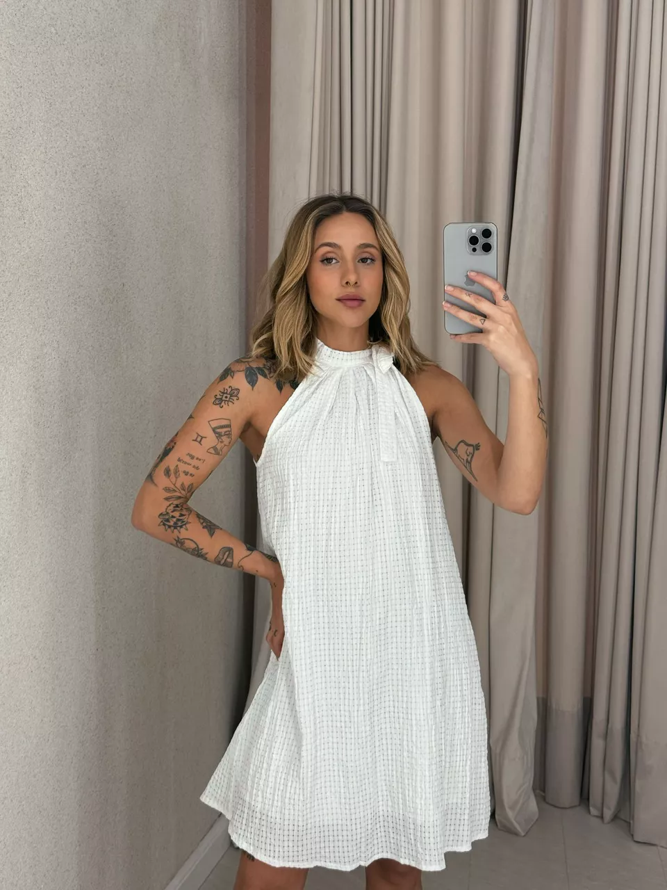 VESTIDO MARIA LUÍSA CAVADO OFF - 0056750048 - CAROLLA FERRARO