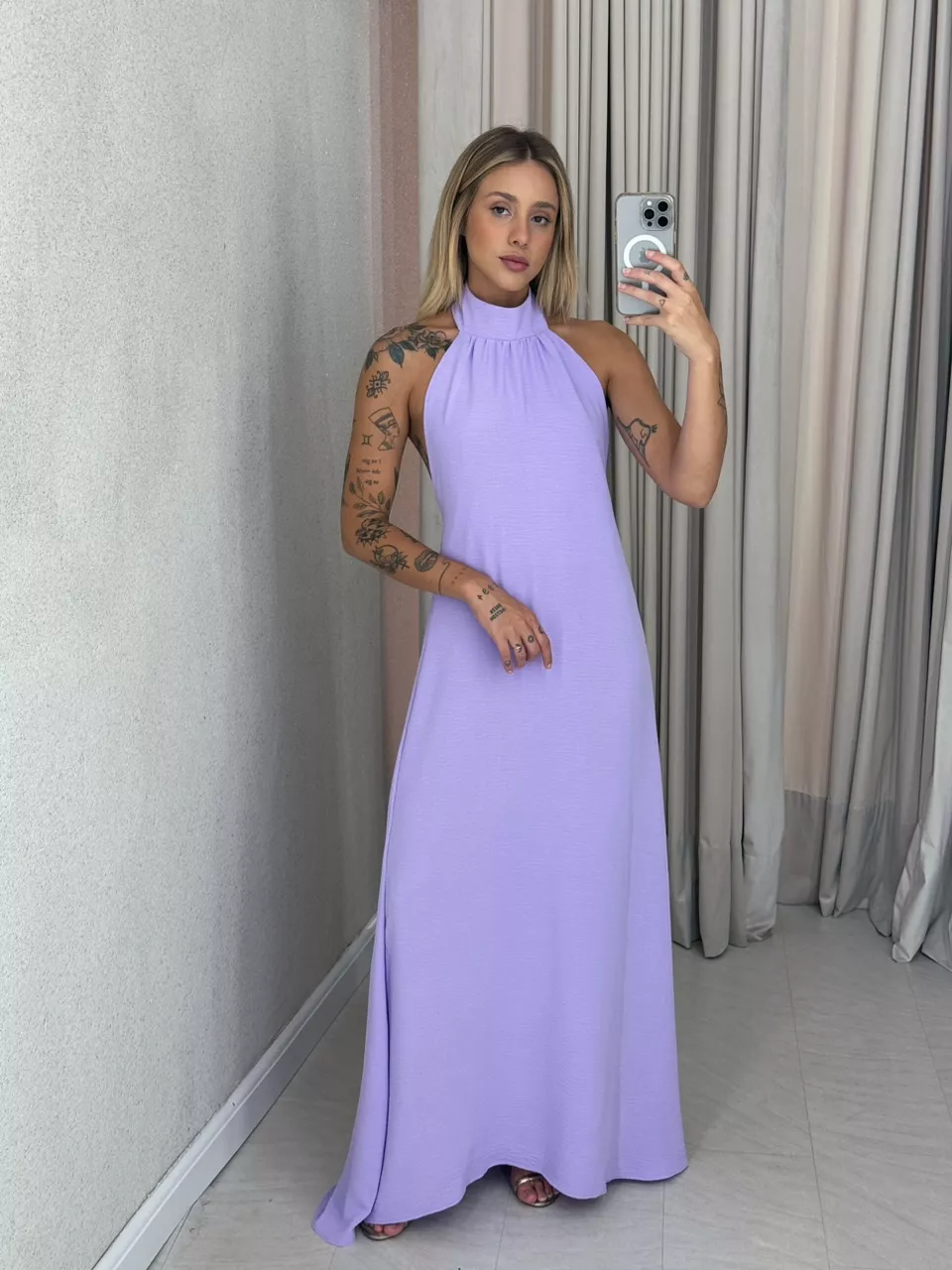 VESTIDO GLENDA CF Lilas - 0058940066 - CAROLLA FERRARO