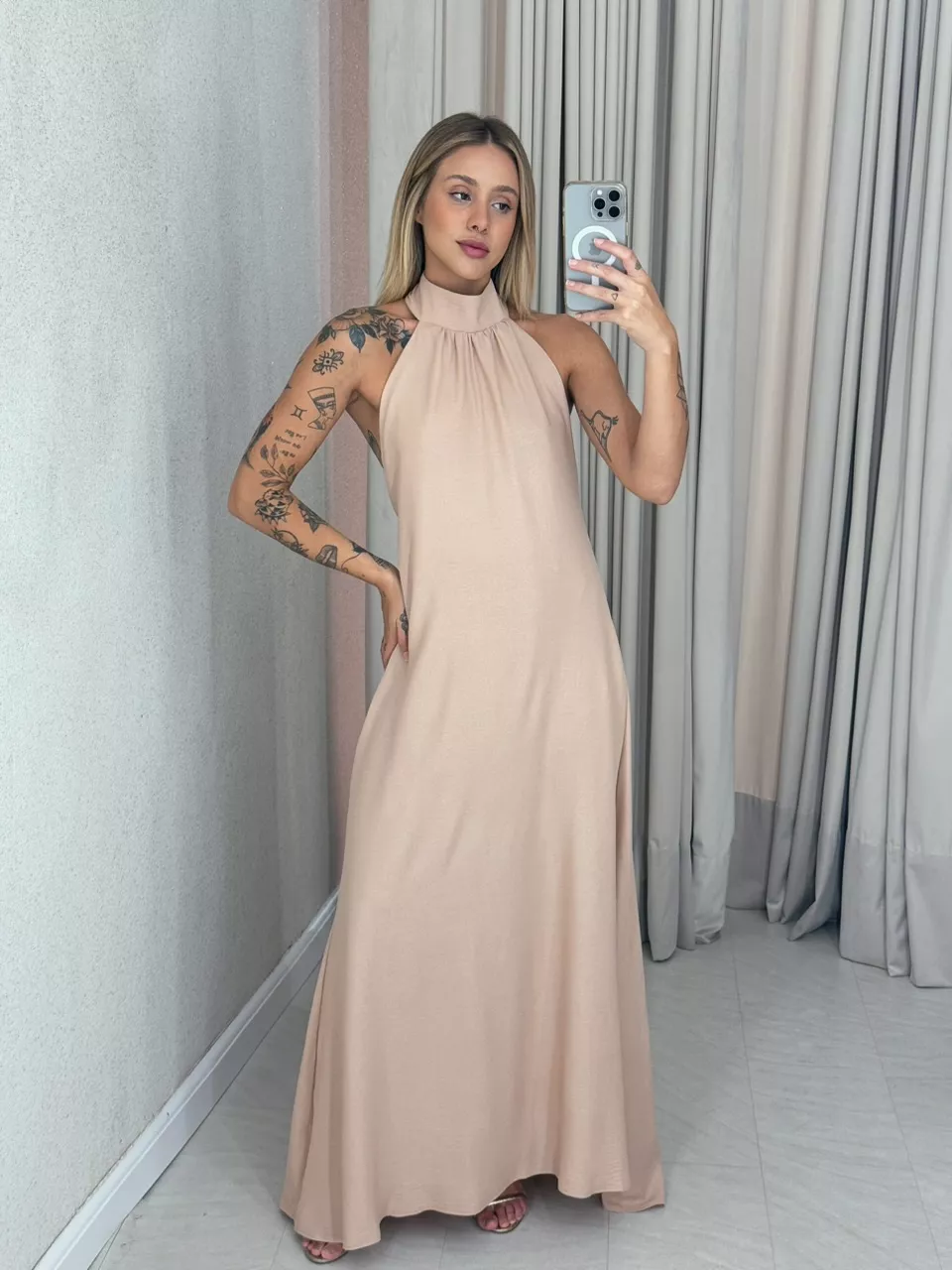VESTIDO GLENDA CF Nude - 0058940049 - CAROLLA FERRARO
