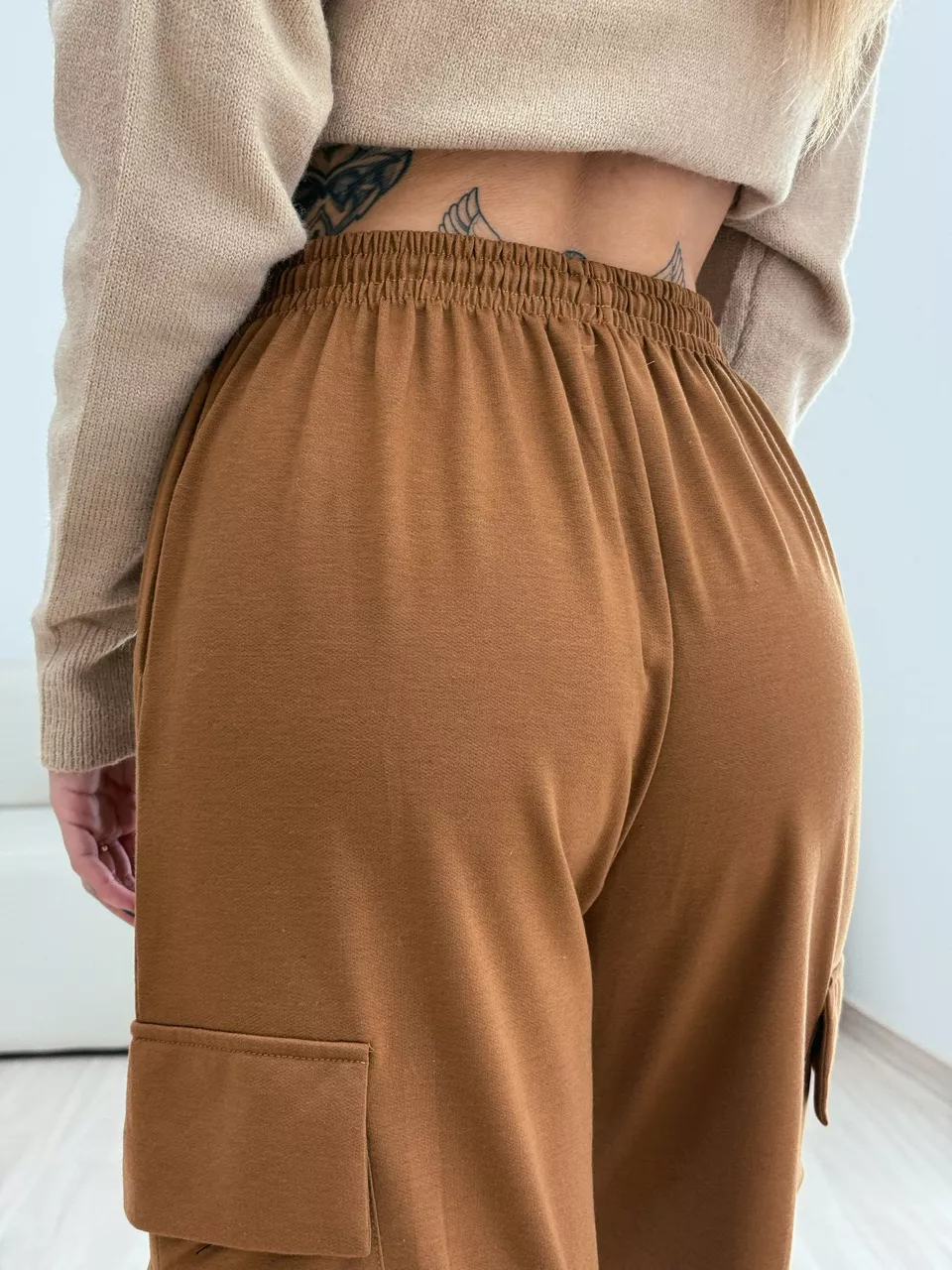 CALÇA BRENA MOLETINHO MARROM