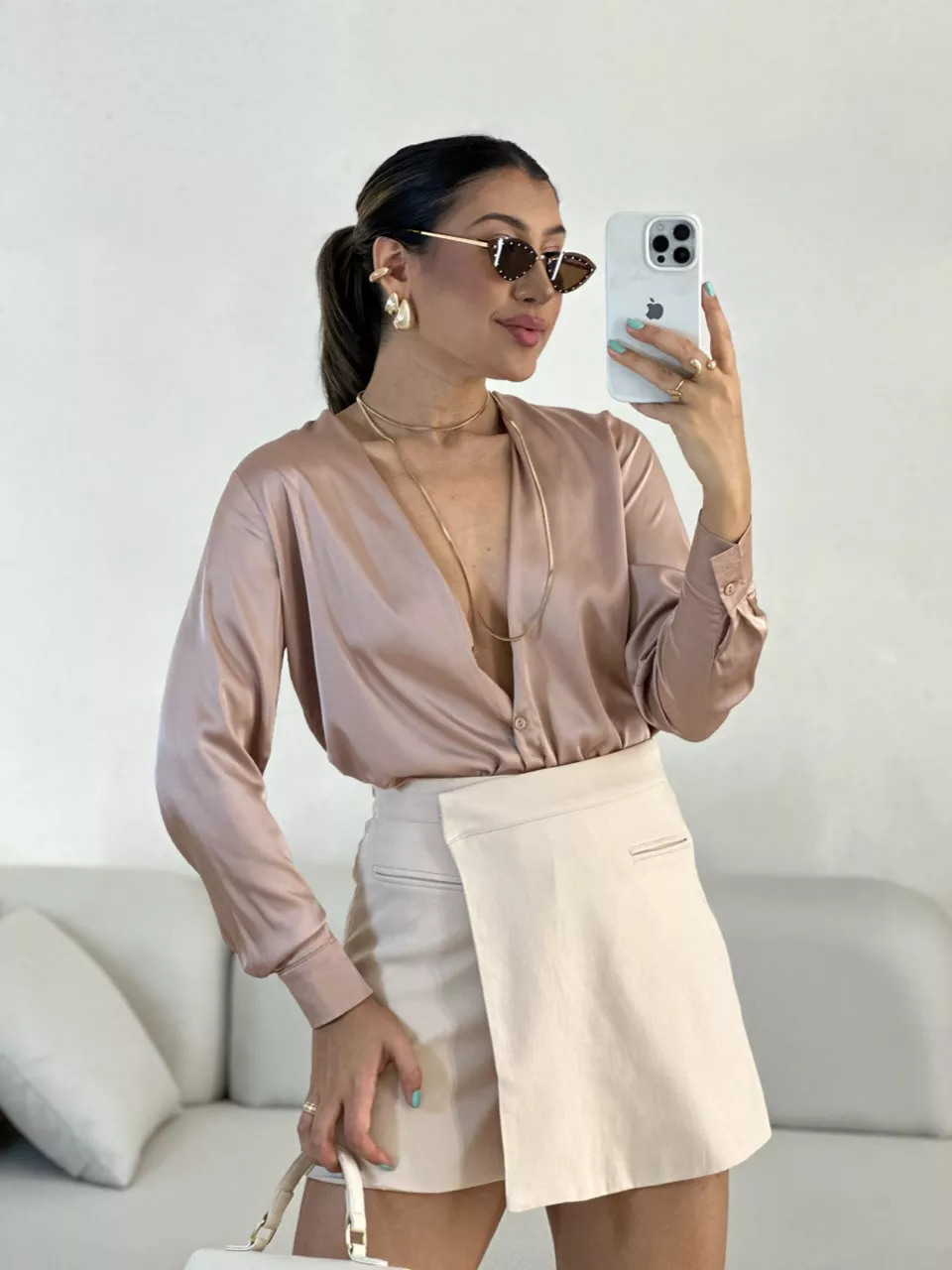 SHORT SAIA AURORA MARFIM