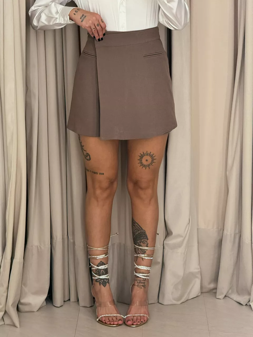 SHORT SAIA AURORA MARROM