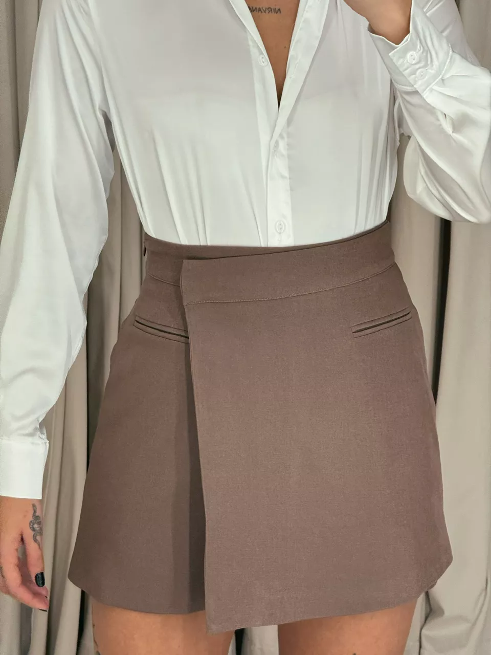 SHORT SAIA AURORA MARROM