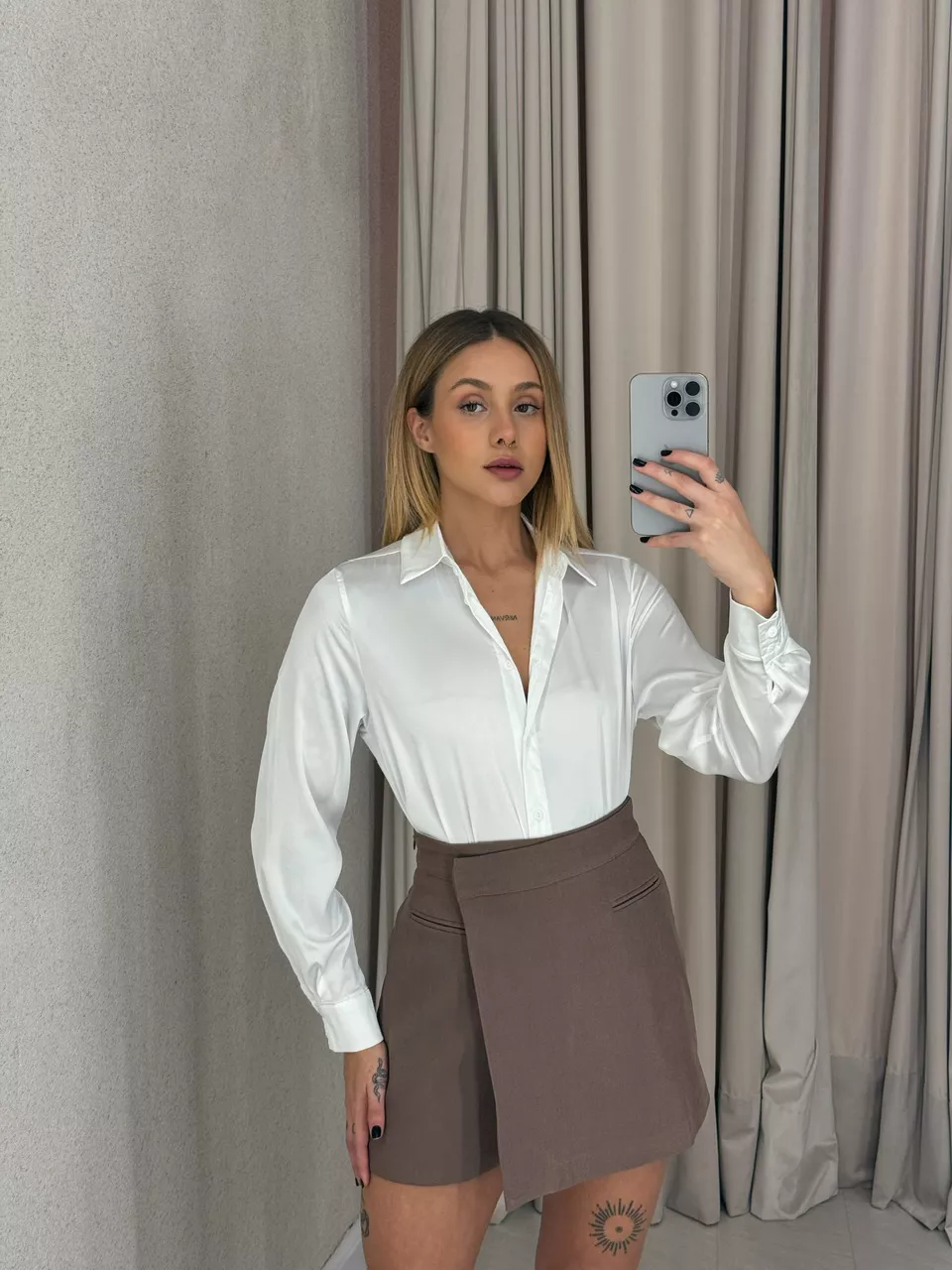 SHORT SAIA AURORA MARROM