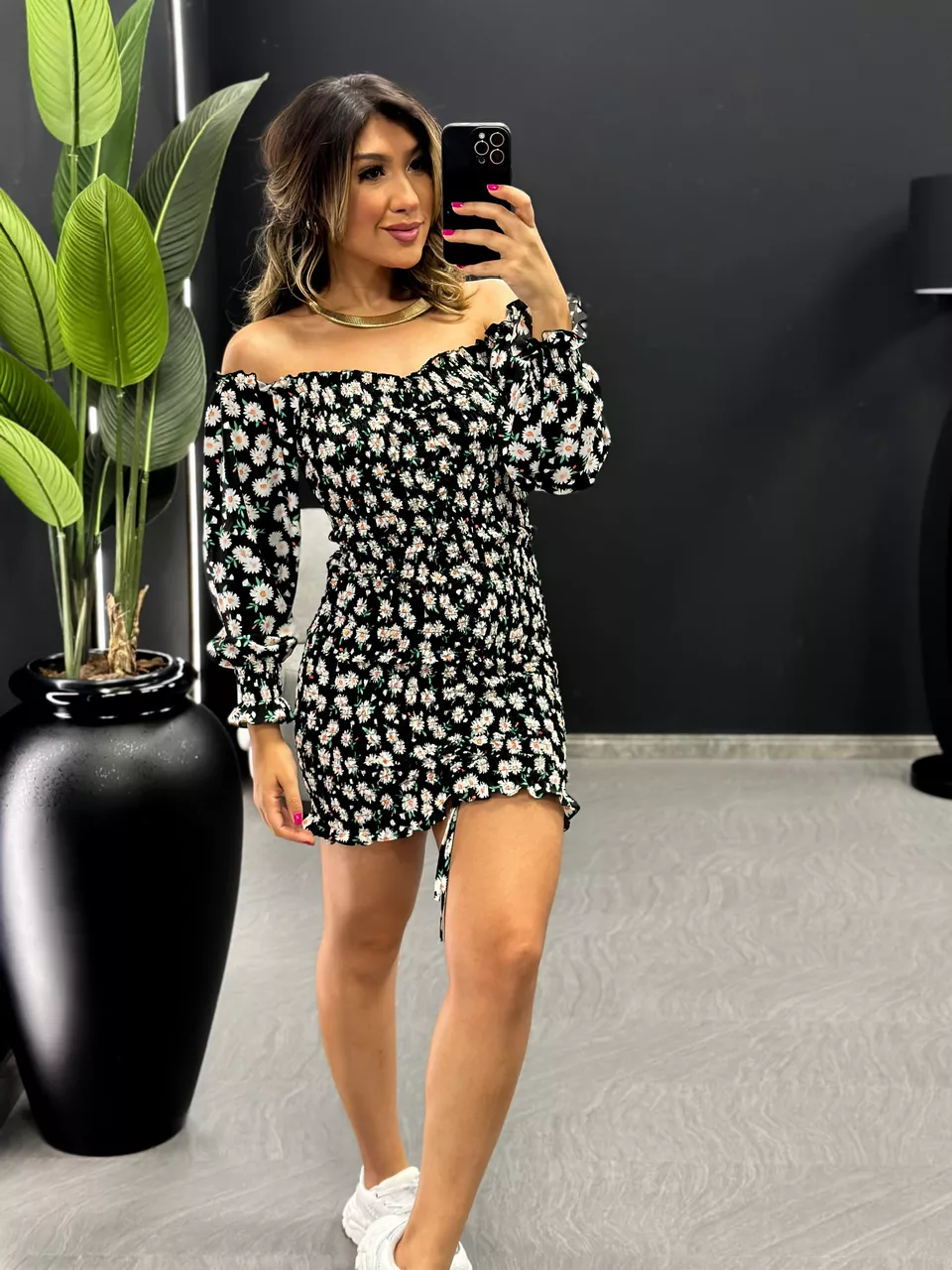 VESTIDO LIVIA LASTEX PRETO - 0044820032 - CAROLLA FERRARO