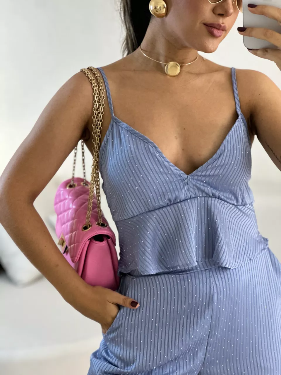 CONJUNTO ARIANE BRILHO AZUL