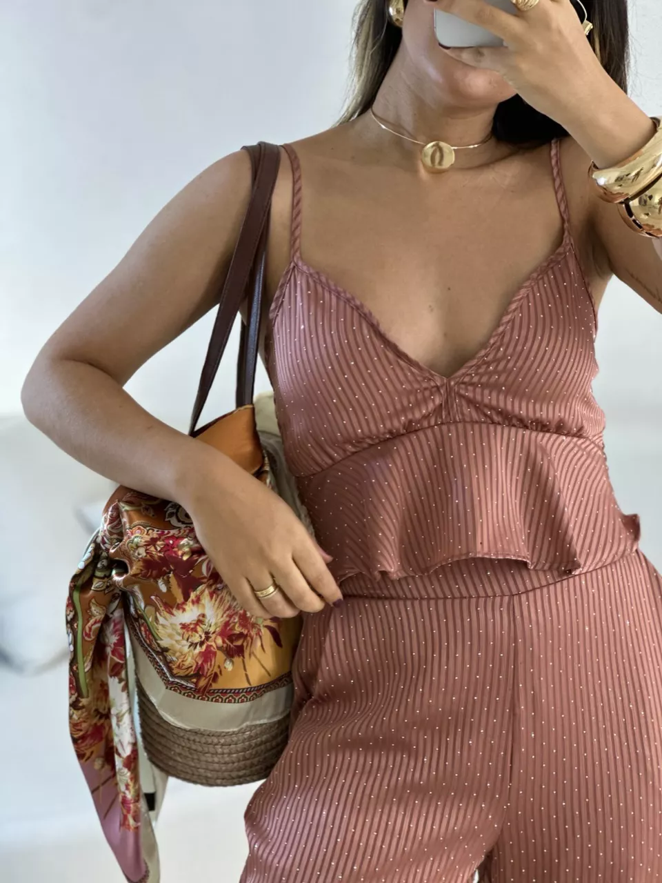 CONJUNTO ARIANE BRILHO ROSÊ