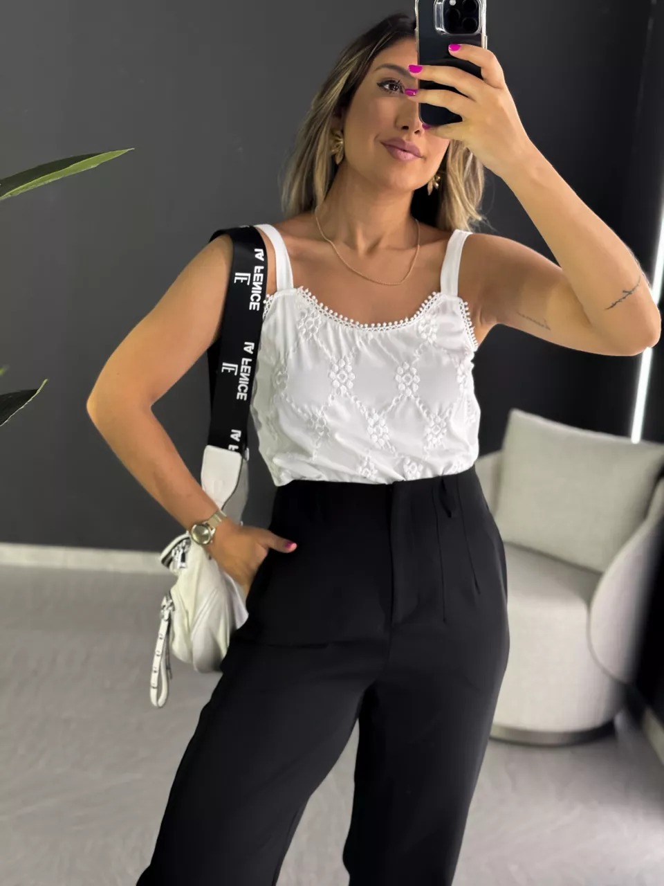 BLUSA LIZ ALÇA OFF - 0048110048 - CAROLLA FERRARO