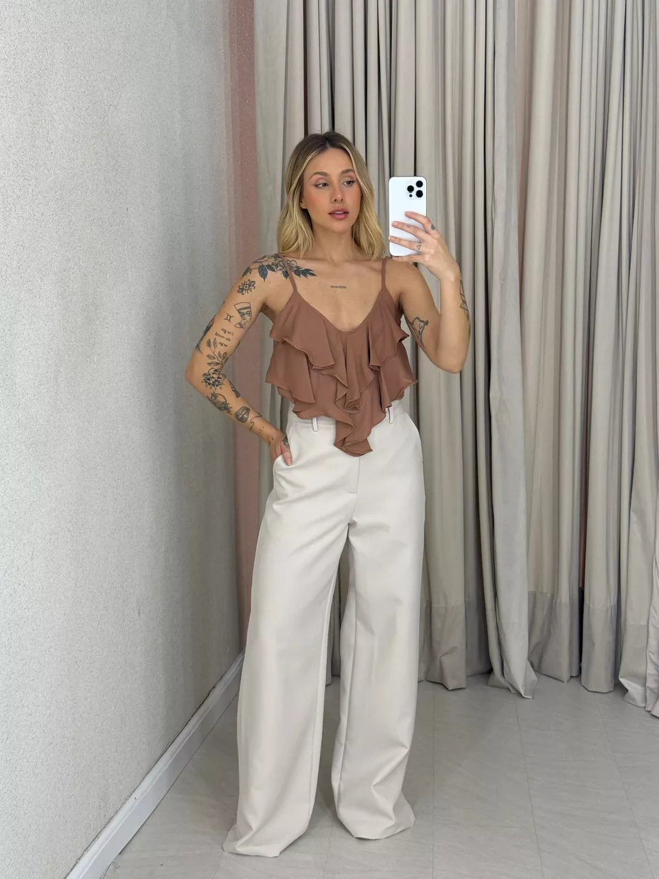 BLUSA MAYA ALÇA CAPUCCINO 