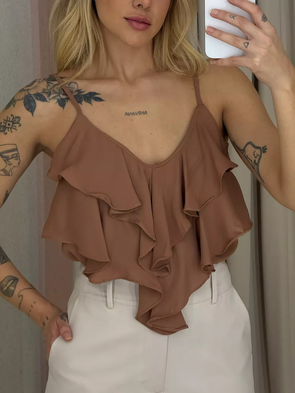 BLUSA MAYA ALÇA CAPUCCINO 