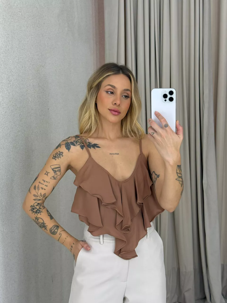 BLUSA MAYA ALÇA CAPUCCINO 