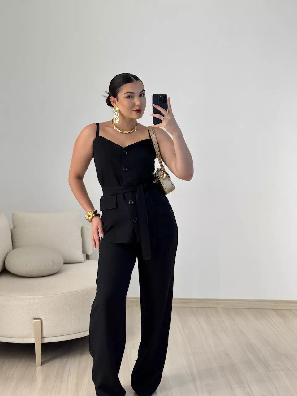 CONJUNTO ALESSIA BLUSA CALÇA PRETO - 0063790032 - CAROLLA FERRARO