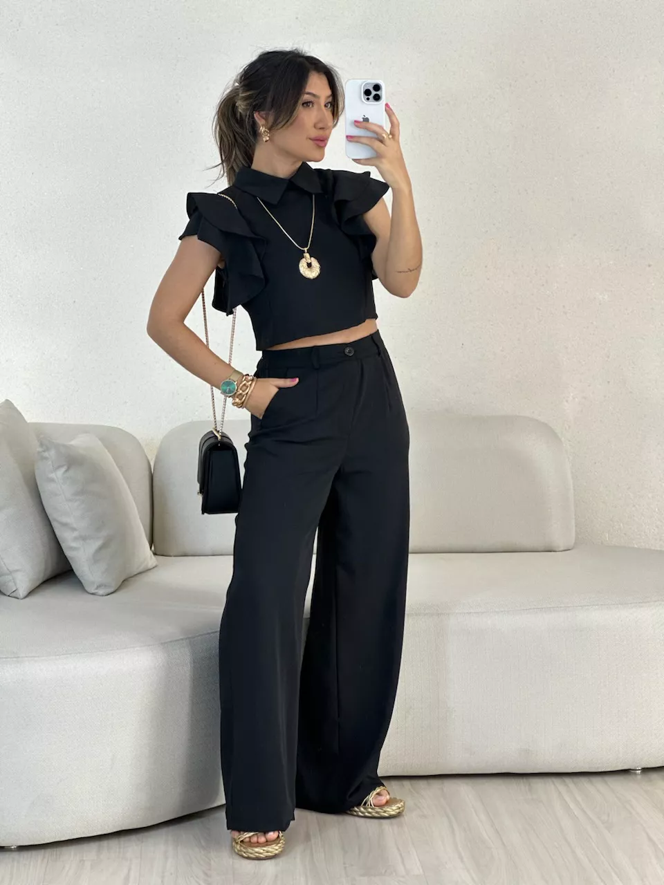 CONJUNTO DÉBORA CALÇA PRETO