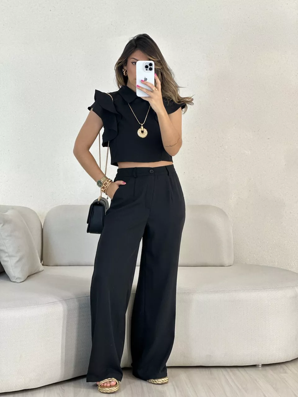 CONJUNTO DÉBORA CALÇA PRETO