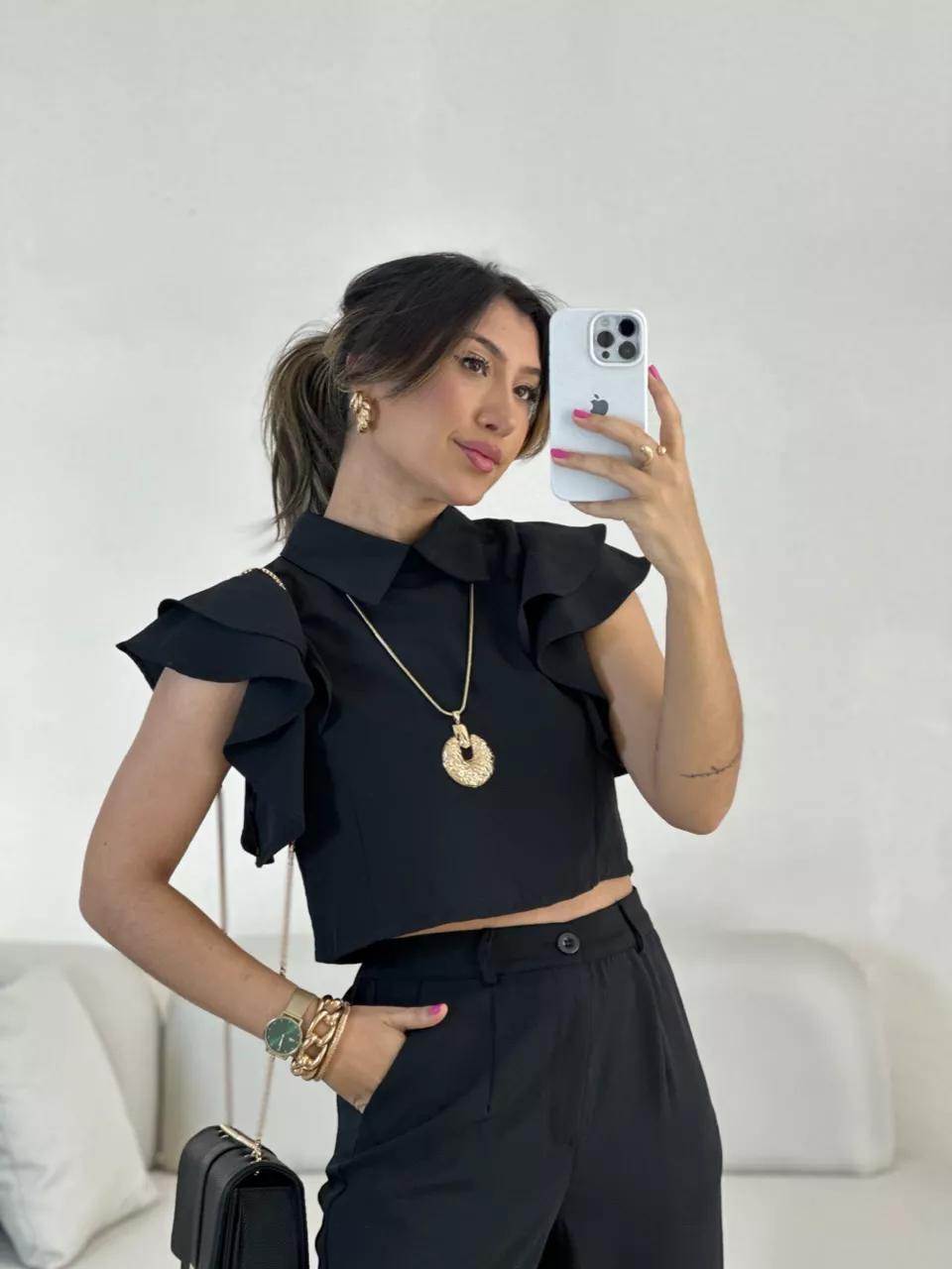 CONJUNTO DÉBORA CALÇA PRETO