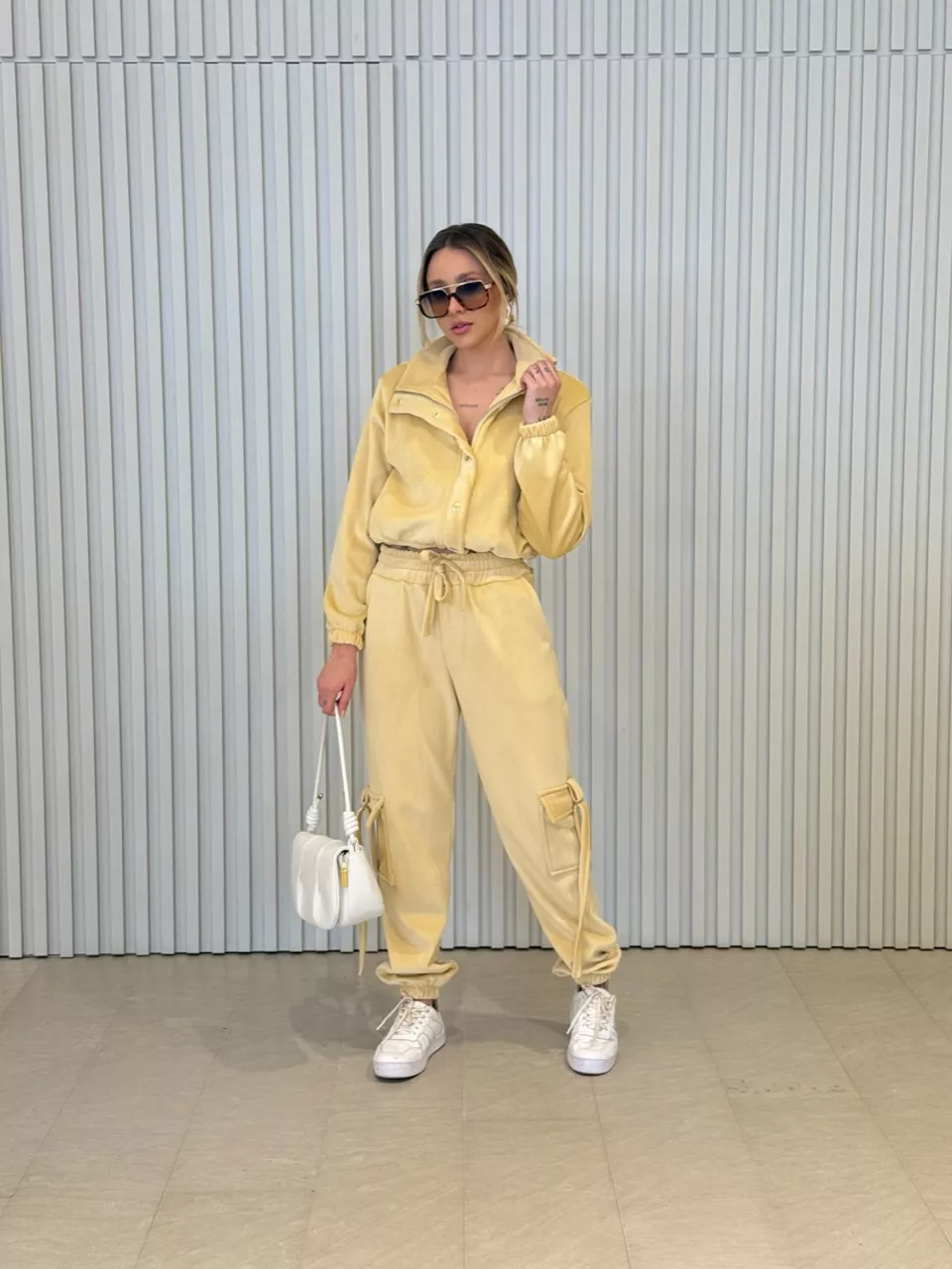 CONJUNTO ELOISA COTELÊ YELLOW BUTTER - 0067160431 - CAROLLA FERRARO