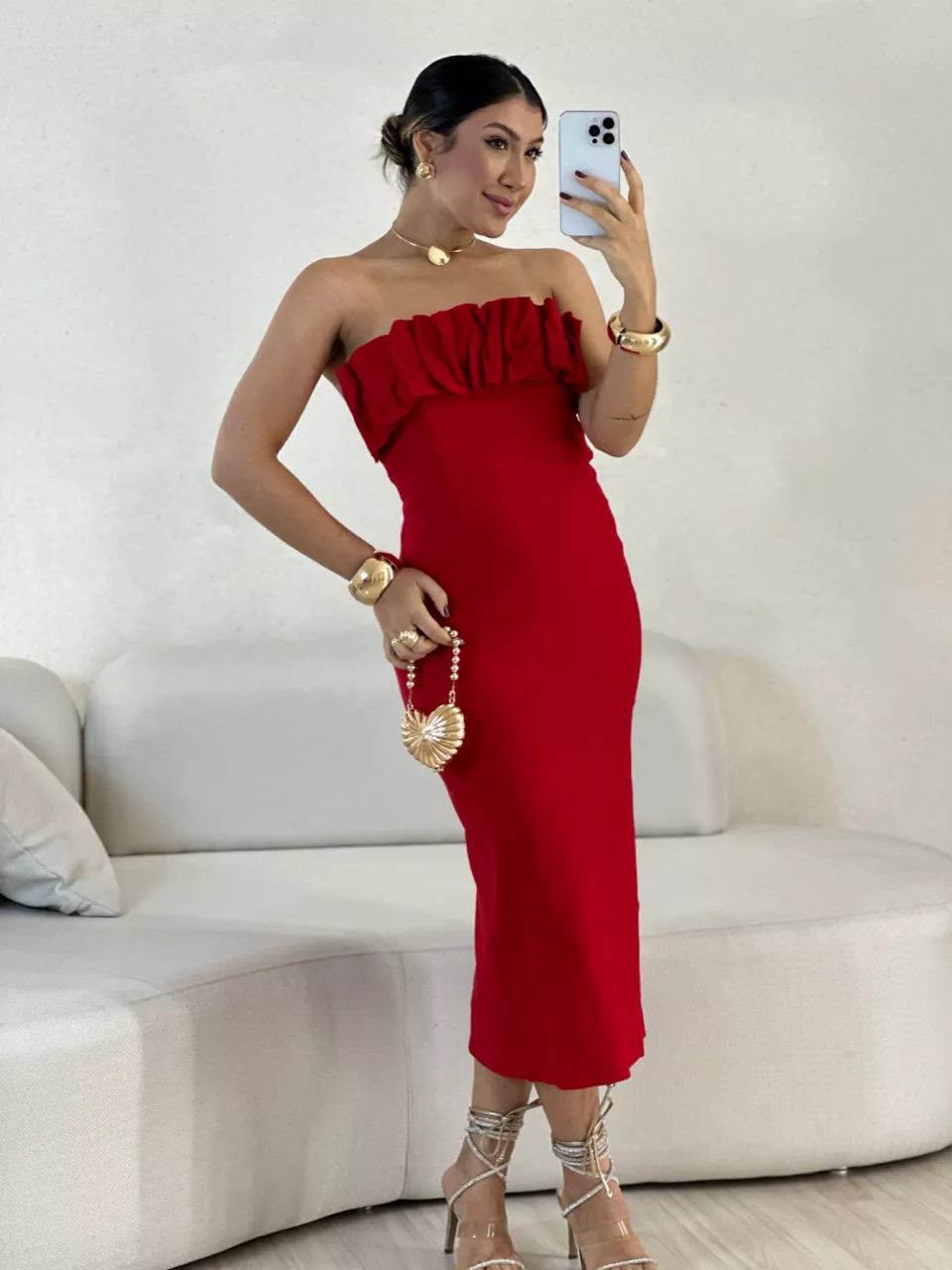 VESTIDO ELZA TOMARA QUE CAIA VERMELHO - 0058000006 - CAROLLA FERRARO