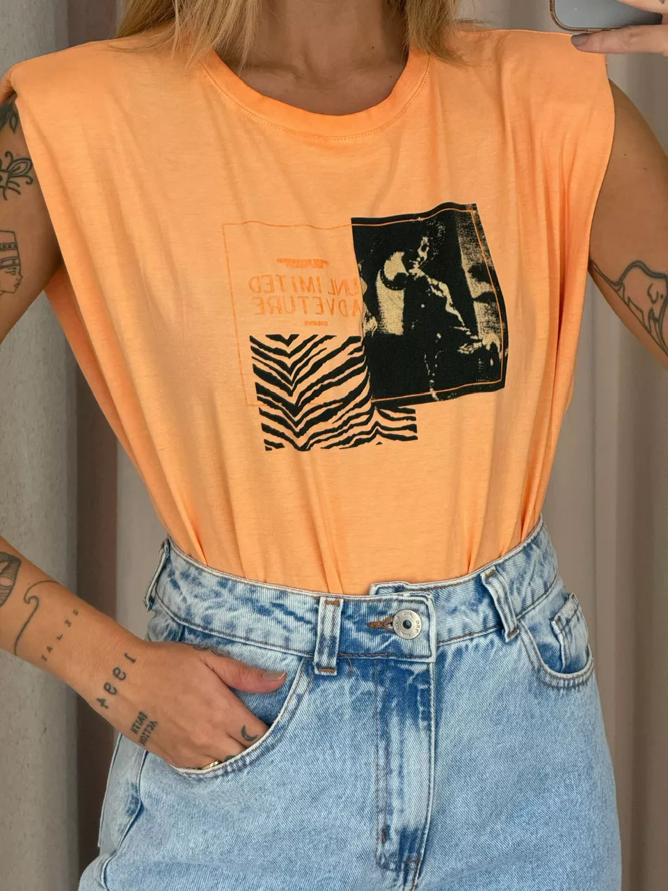 BLUSA CAMILE MUSCLE Laranja