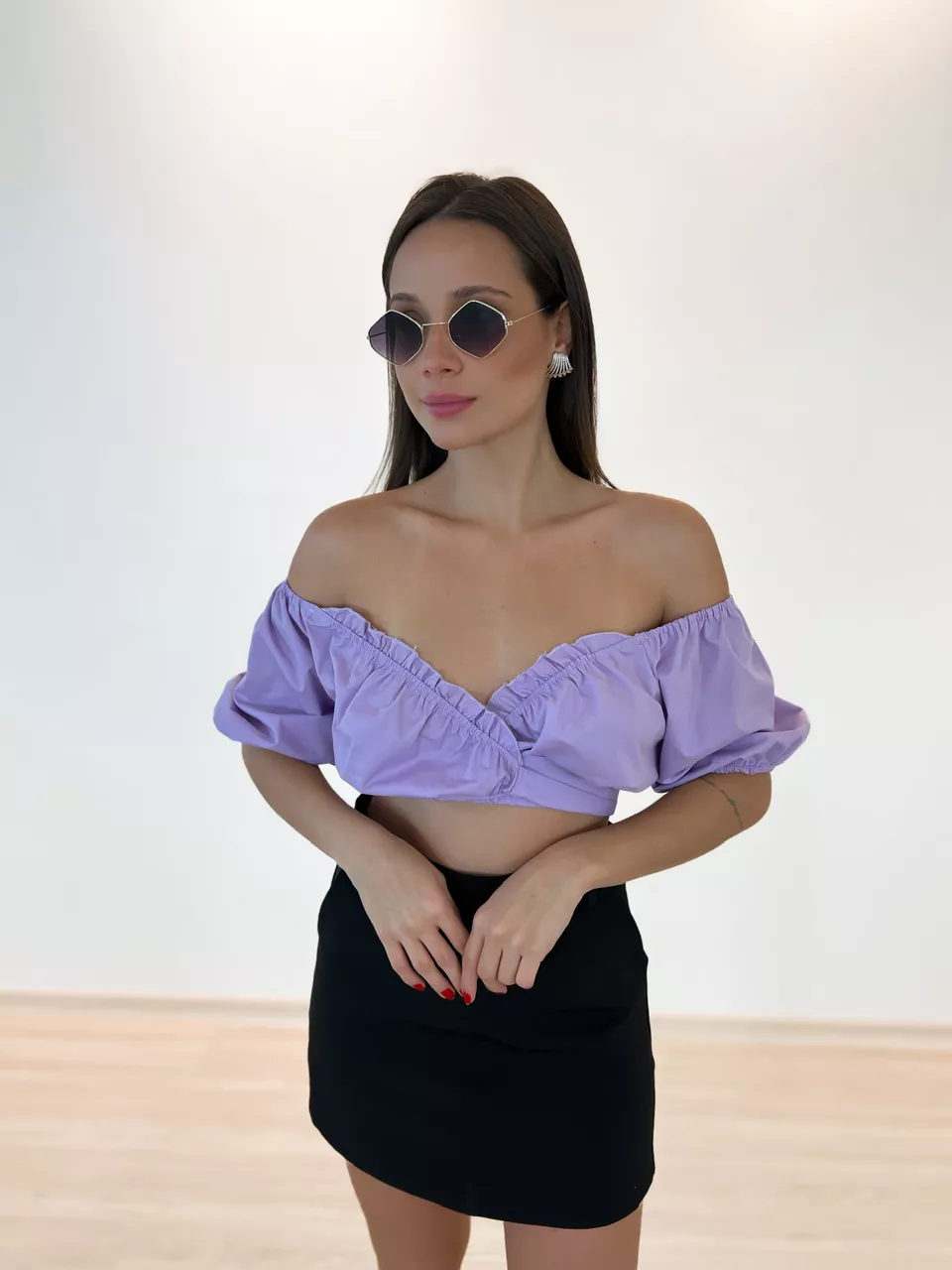 CROPPED FRENTE AMARRAÇÃO LILAS