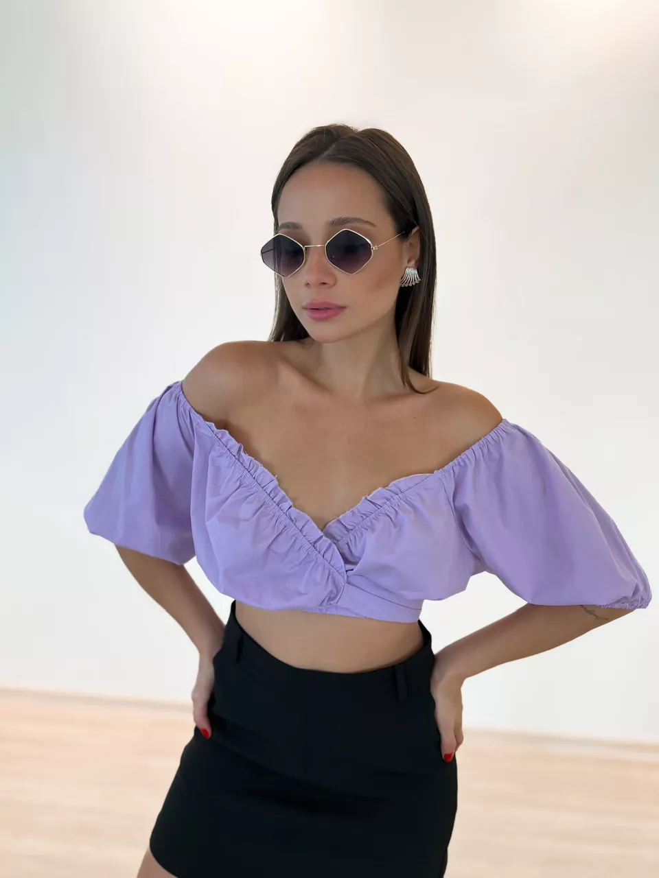 CROPPED FRENTE AMARRAÇÃO LILAS