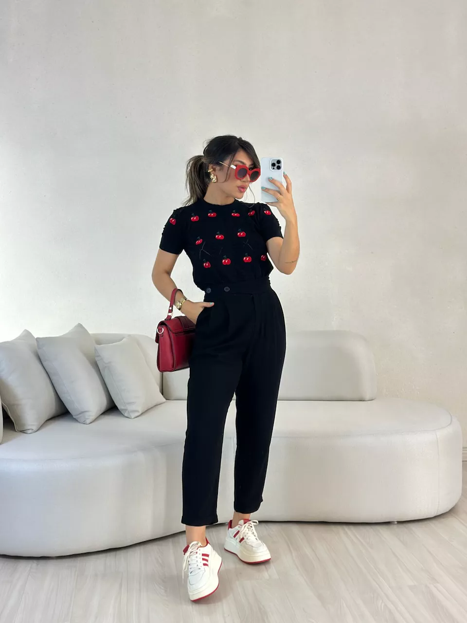 CALÇA MAYARA LINHO Preta - 0055950033 - CAROLLA FERRARO