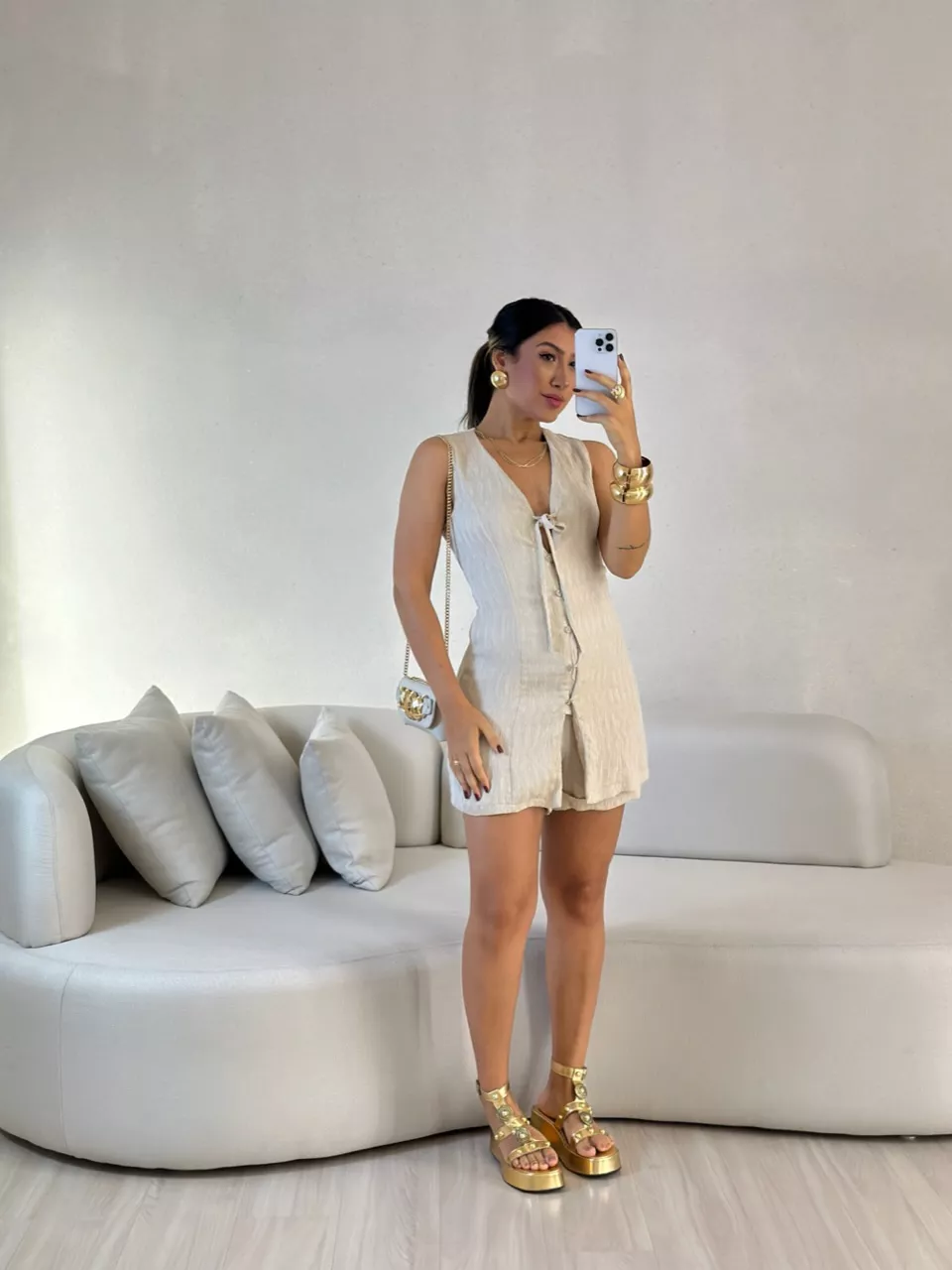 CONJUNTO CAROLINA SHORT COLETE NUDE