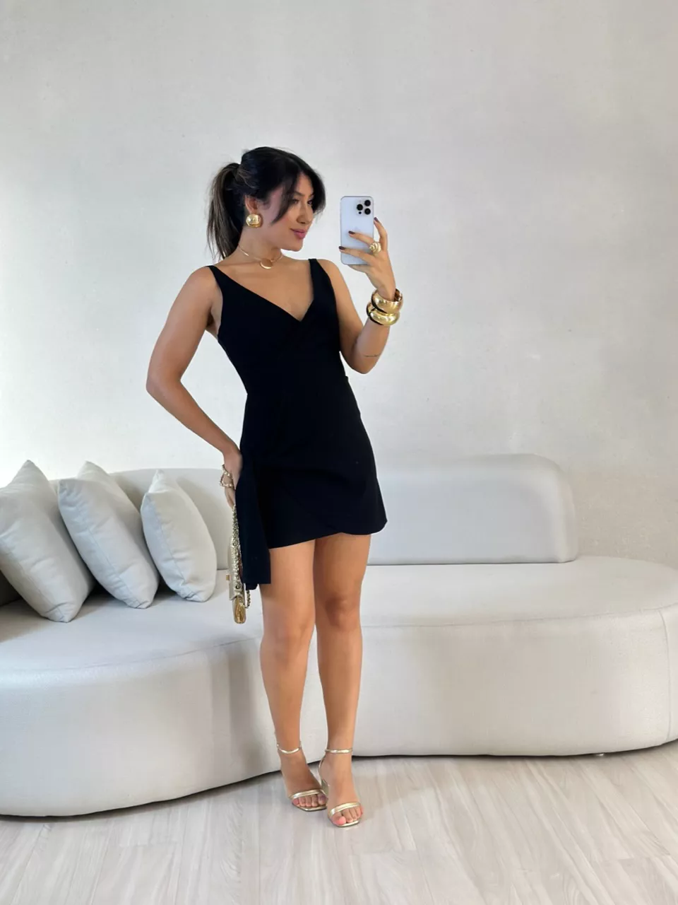 VESTIDO MONICA AMARRAÇÃO preto - 0058020032 - CAROLLA FERRARO