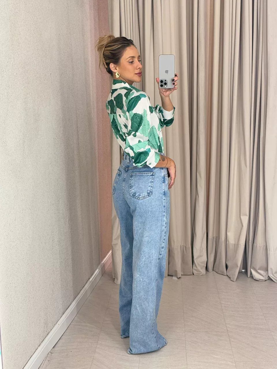 CAMISA CHARLOTE ESTAMPADA VERDE