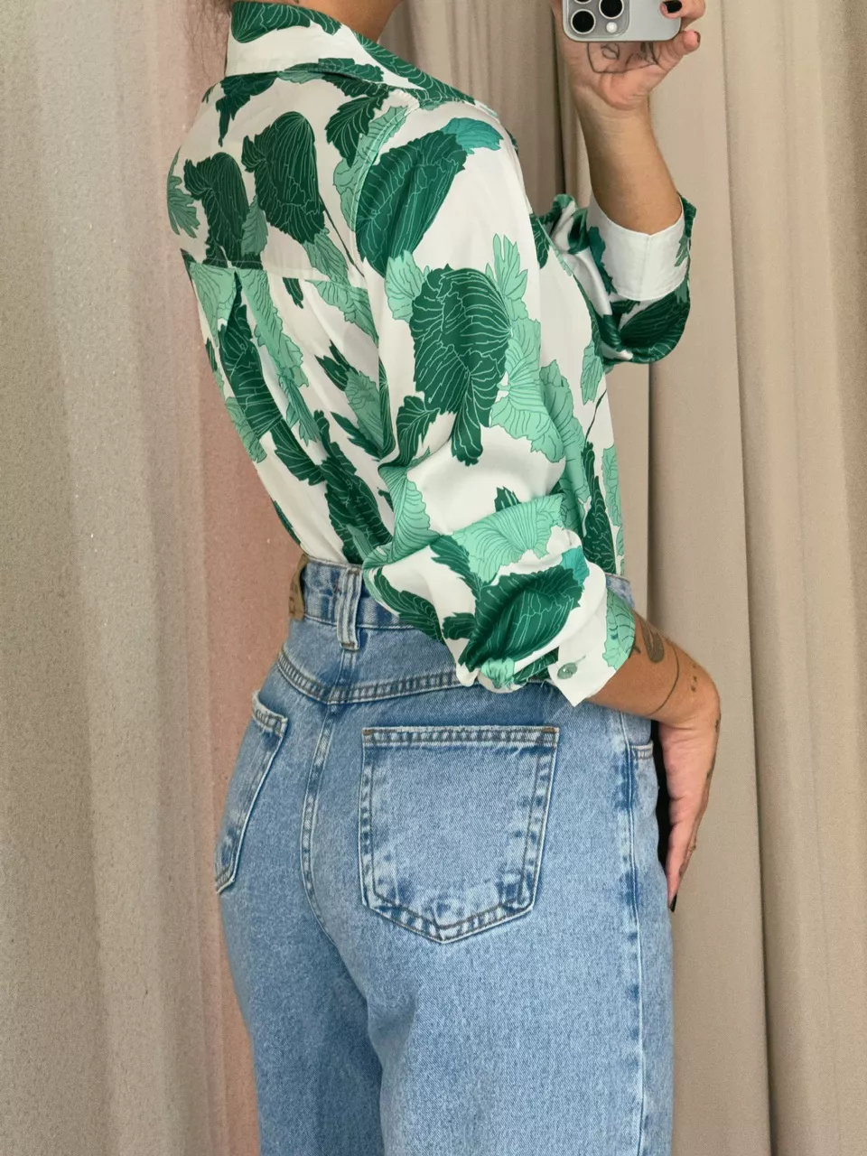 CAMISA CHARLOTE ESTAMPADA VERDE