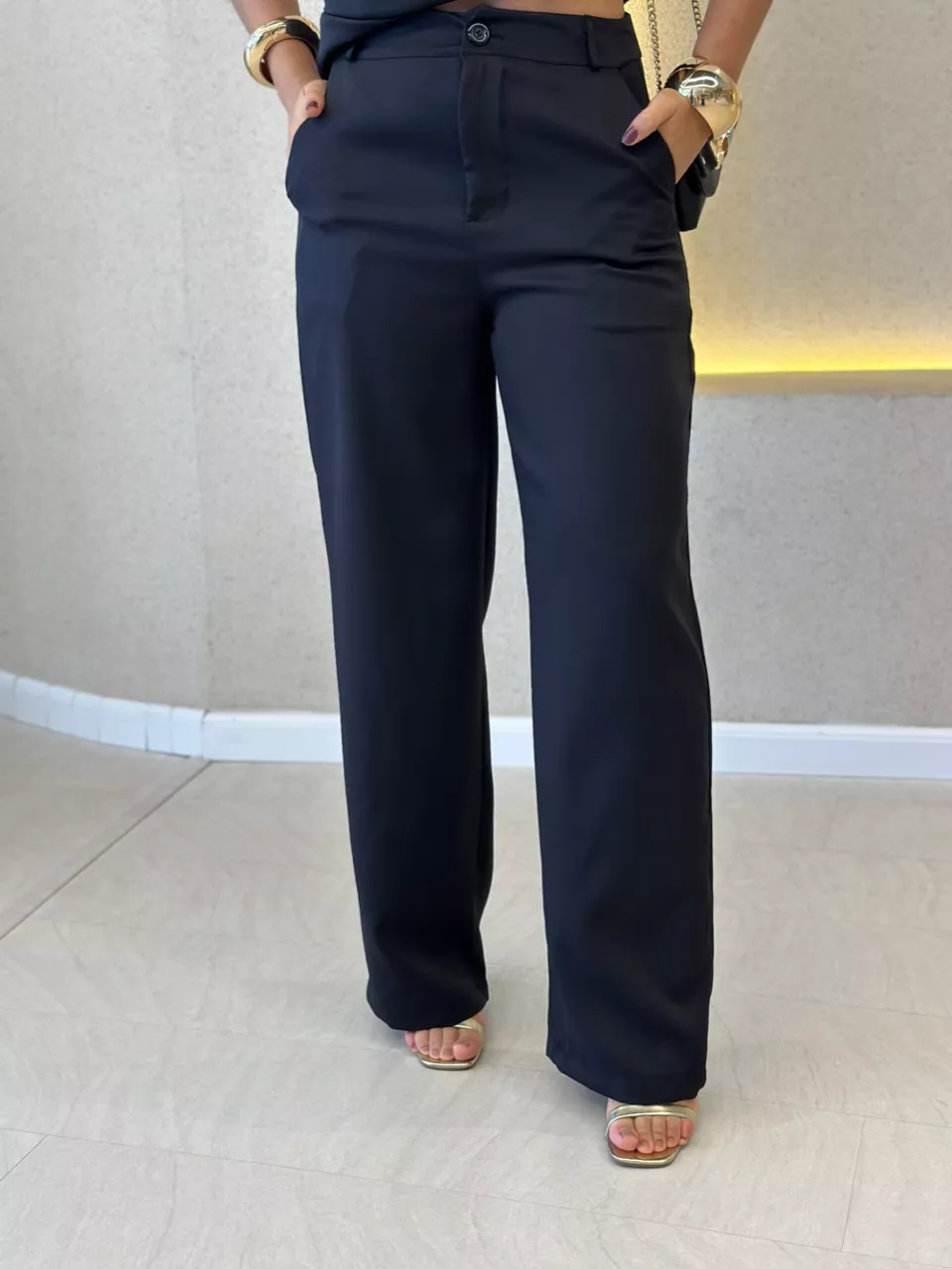 CONJUNTO MORIELY BLUSA CALÇA PRETO