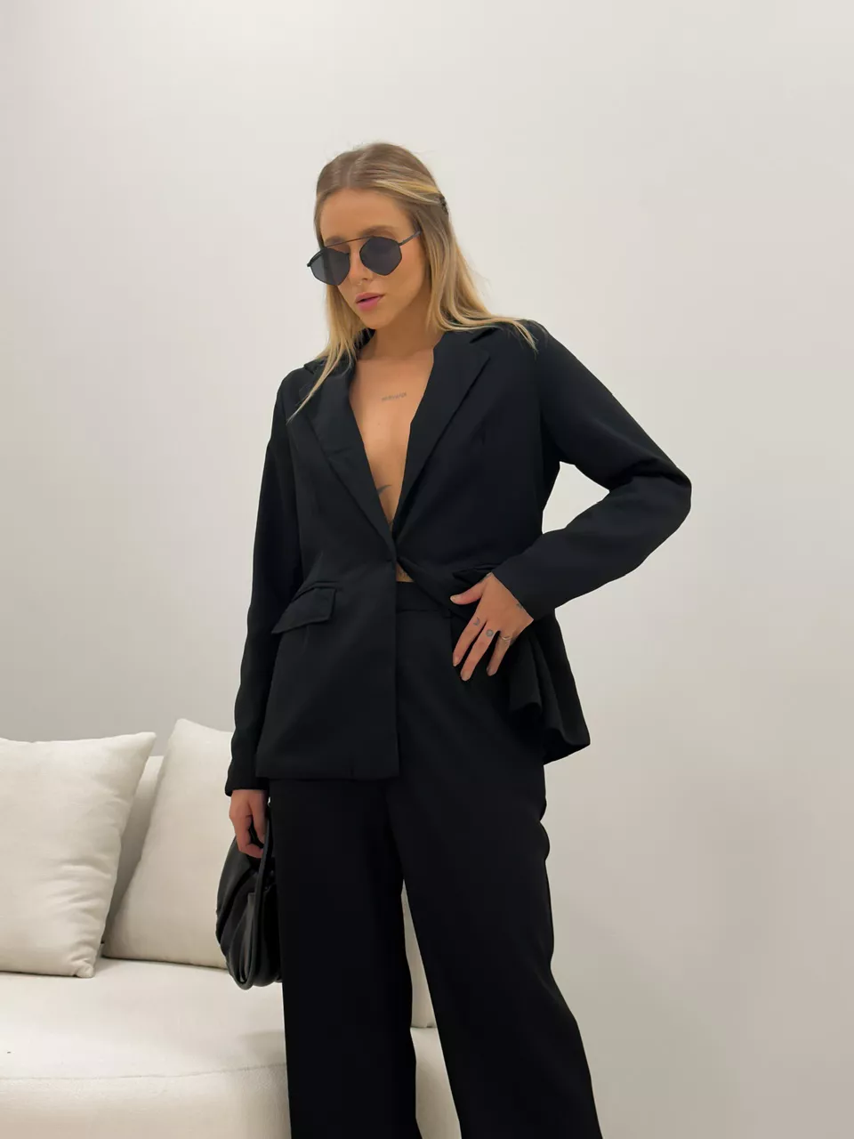 CONJUNTO BLAZER COM CALÇA PRETO