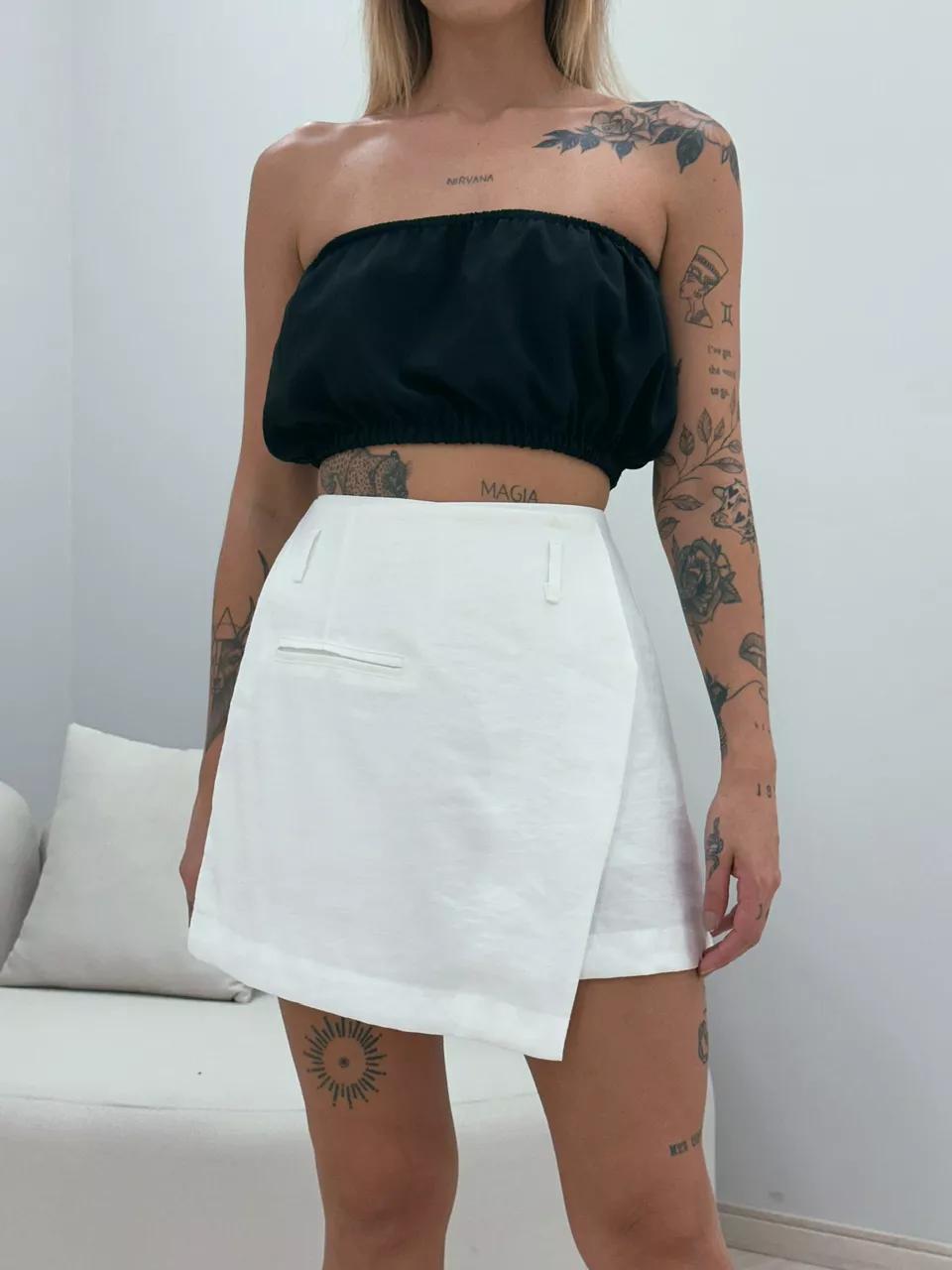 SHORT SAIA JULIA CINTO OFF - 0048350048 - CAROLLA FERRARO