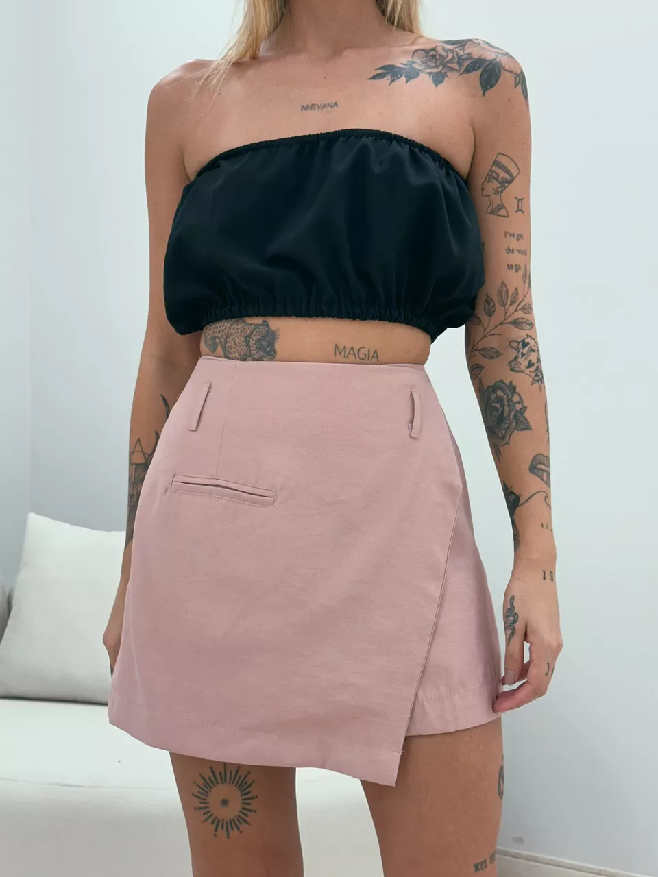SHORT SAIA JULIA CINTO ROSA - 0048350031 - CAROLLA FERRARO