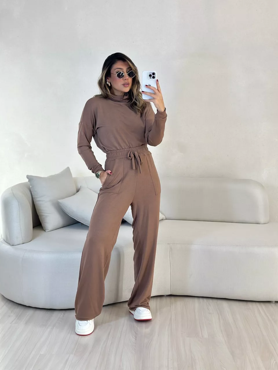 CONJUNTO LAVÍNIA MOLETINHO MARROM