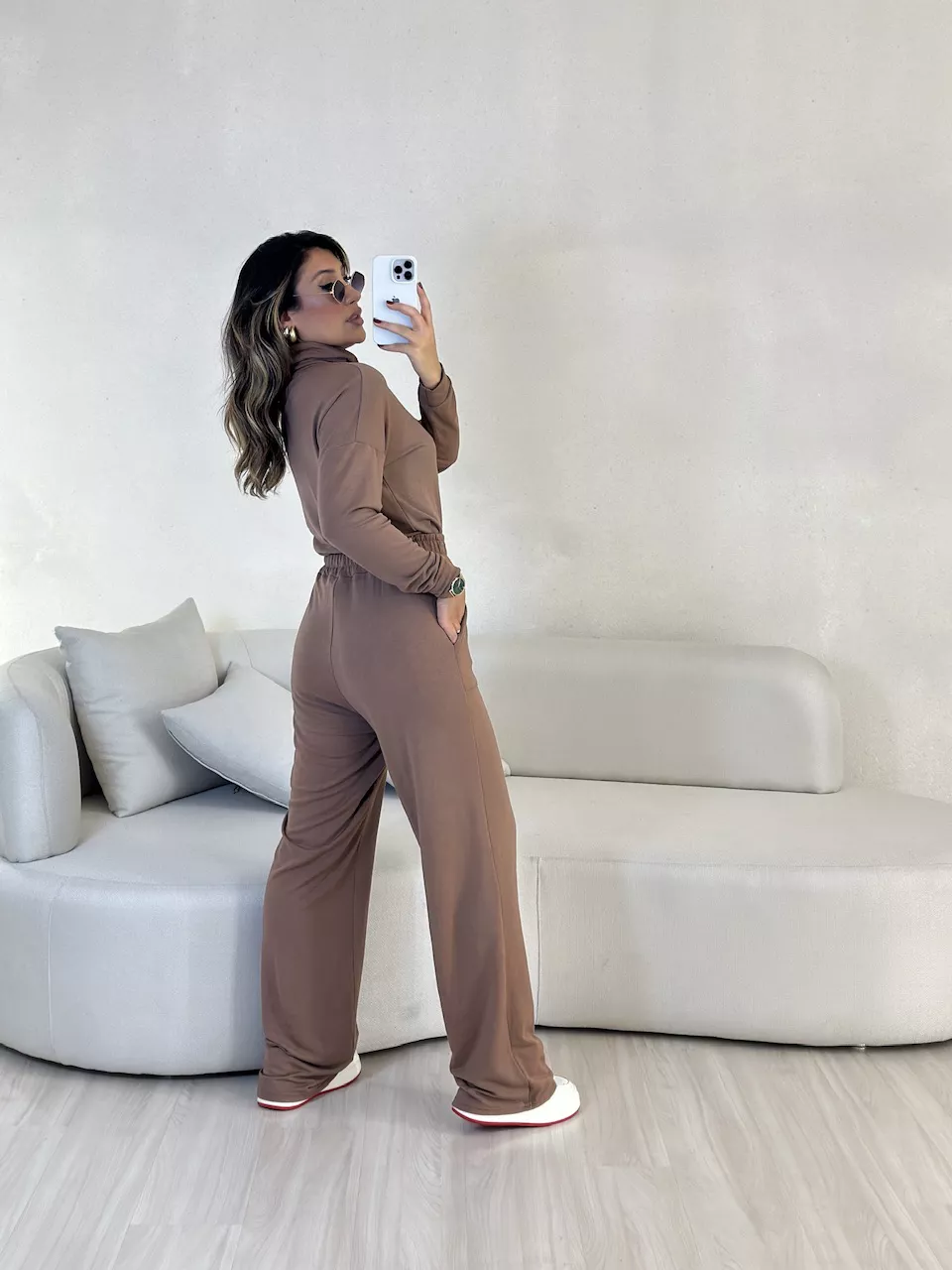 CONJUNTO LAVÍNIA MOLETINHO MARROM