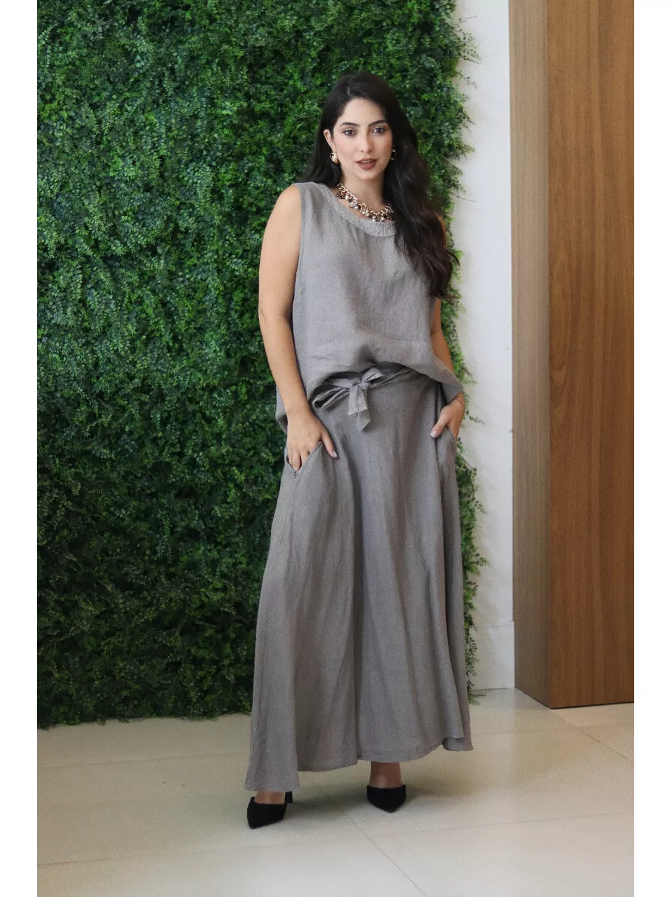 Conjunto Thais Linho Italiano Fendi