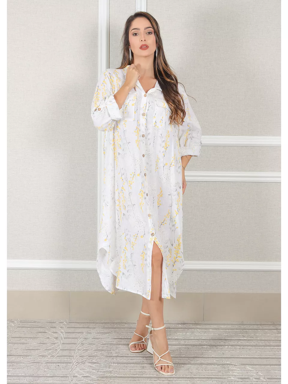 Chemise Agnes Linho Italiano Branco