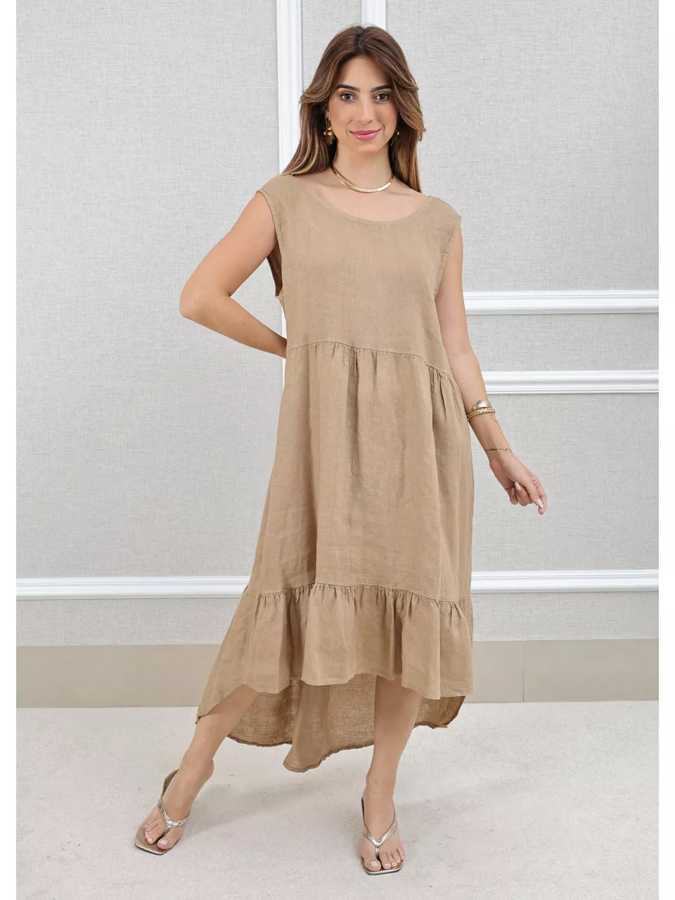 VESTIDO JOICE CARAMELO