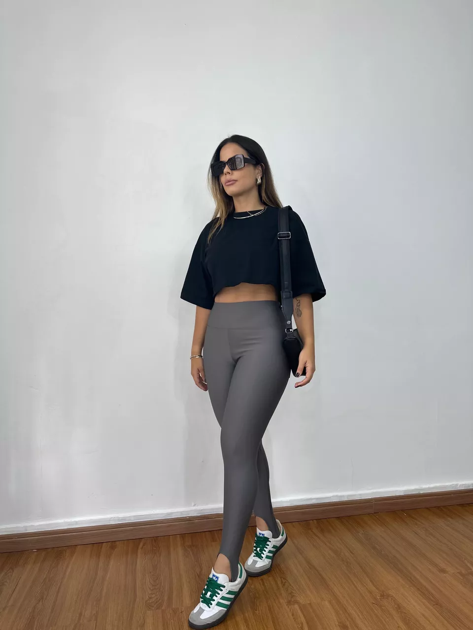 Legging Fusô Cinza