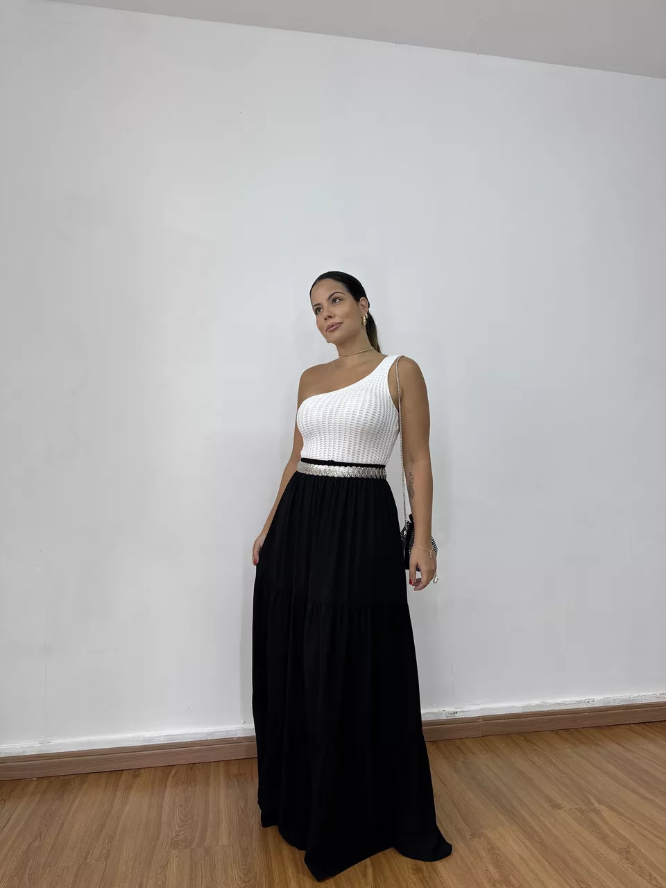 Saia Mariah Preta - Loja Benditta