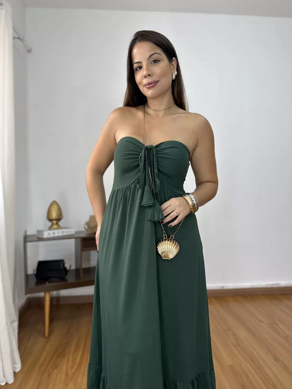Vestido Lidia Amarração Verde - Loja Benditta