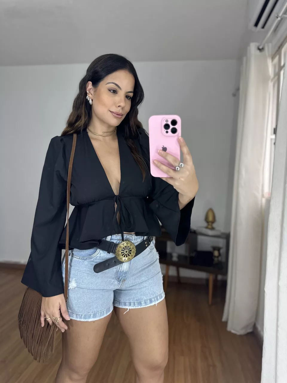Blusa Bata Dri Preta - BBDP5789 - Loja Benditta