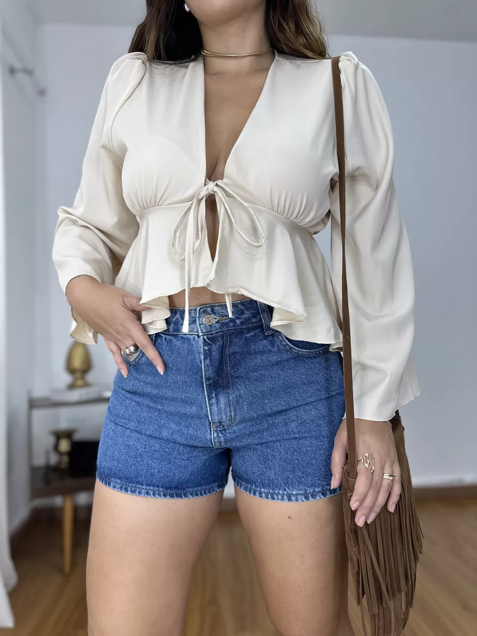 Short Jeans Limão Siciliano - Loja Benditta