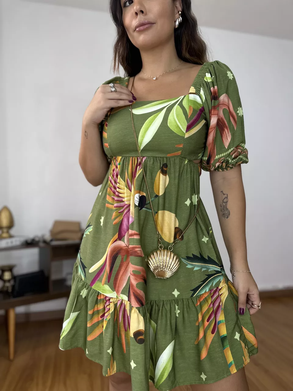 Vestido Curto Coqueiral Verde