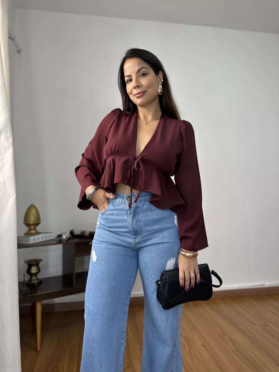 Blusa Bata Dri Cereja - 403090203088020 - Loja Benditta